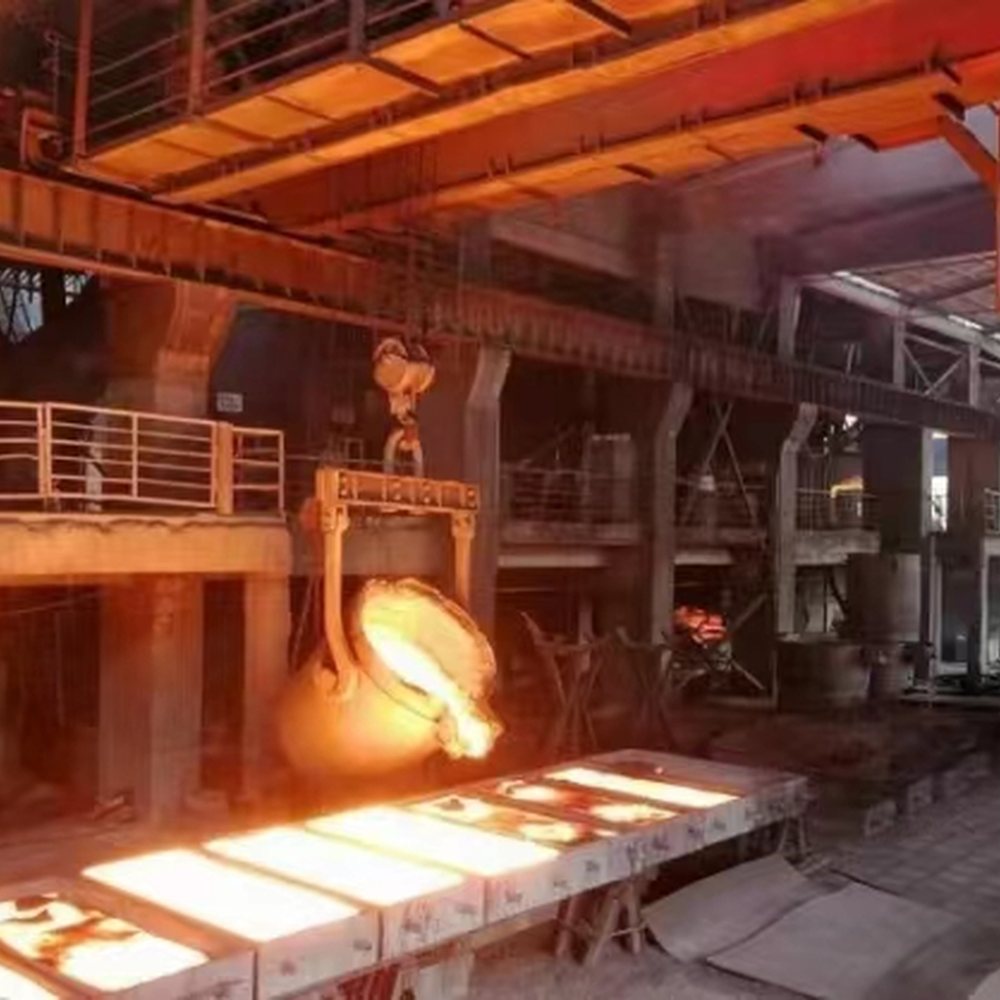 Steel pouring